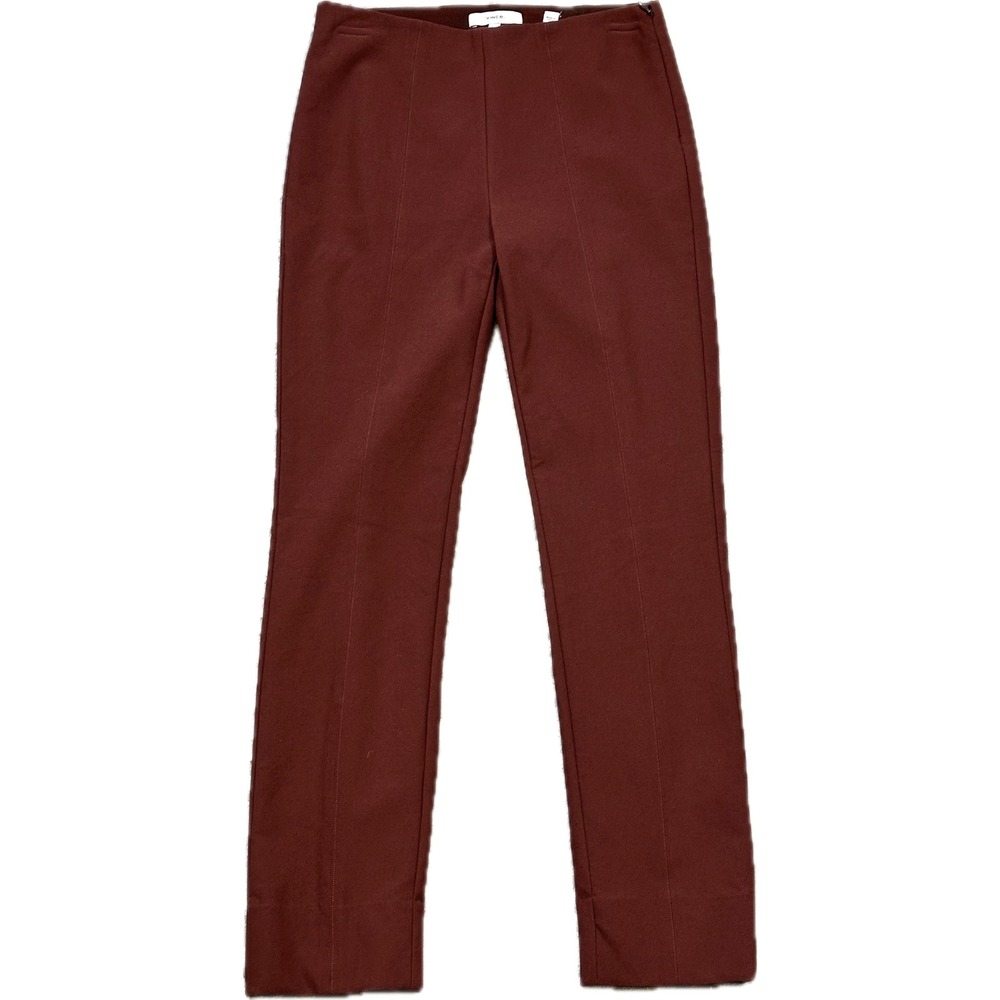 Vince Italian Cotton Blend Stitch Front Seam Legging Small Side Zip Stretch